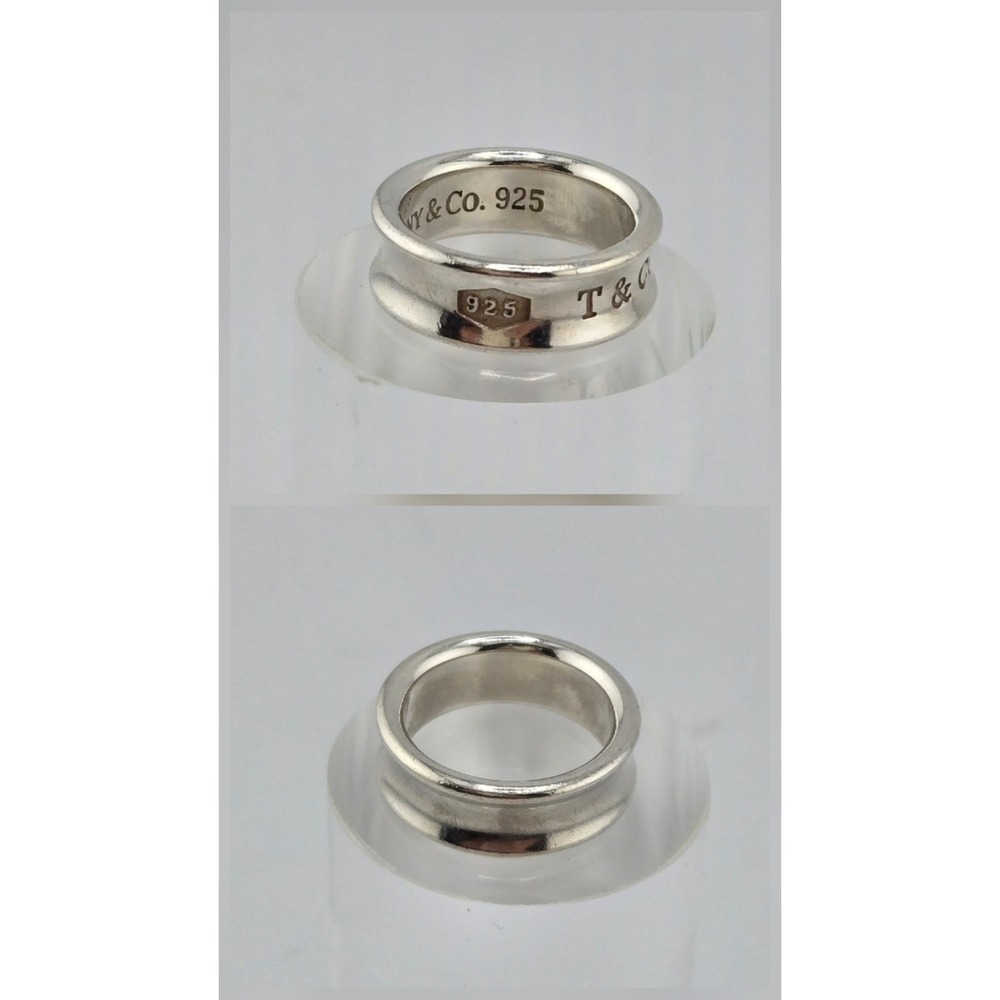 Tiffany & Co 1837 Sterling Silver Narrow Band Ring Size 5.25 925 Vintage 1997 - Picture 3 of 7